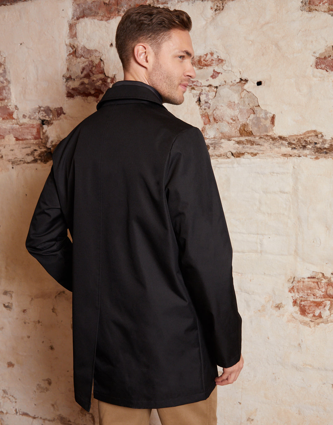 Black Collared Mock Layer Mac