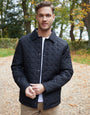 Black Collared Quilted Jacket
