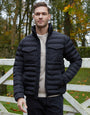 Black Funnel Neck Puffer Jacket