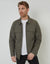 Khaki Green Cotton Poplin Lightweight Collared Jacket