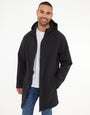 Black Stretch Hooded Tie Waist Coat
