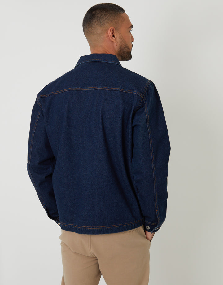 Rinse Wash Denim Utility Jacket