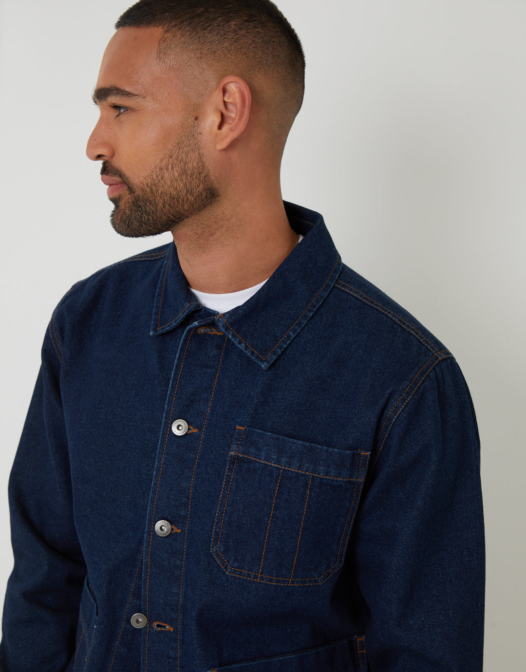 Rinse Wash Denim Utility Jacket