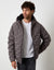 Hooded Quilted Jacket in Slate Grey
