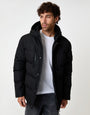 Black Longline Puffer Coat