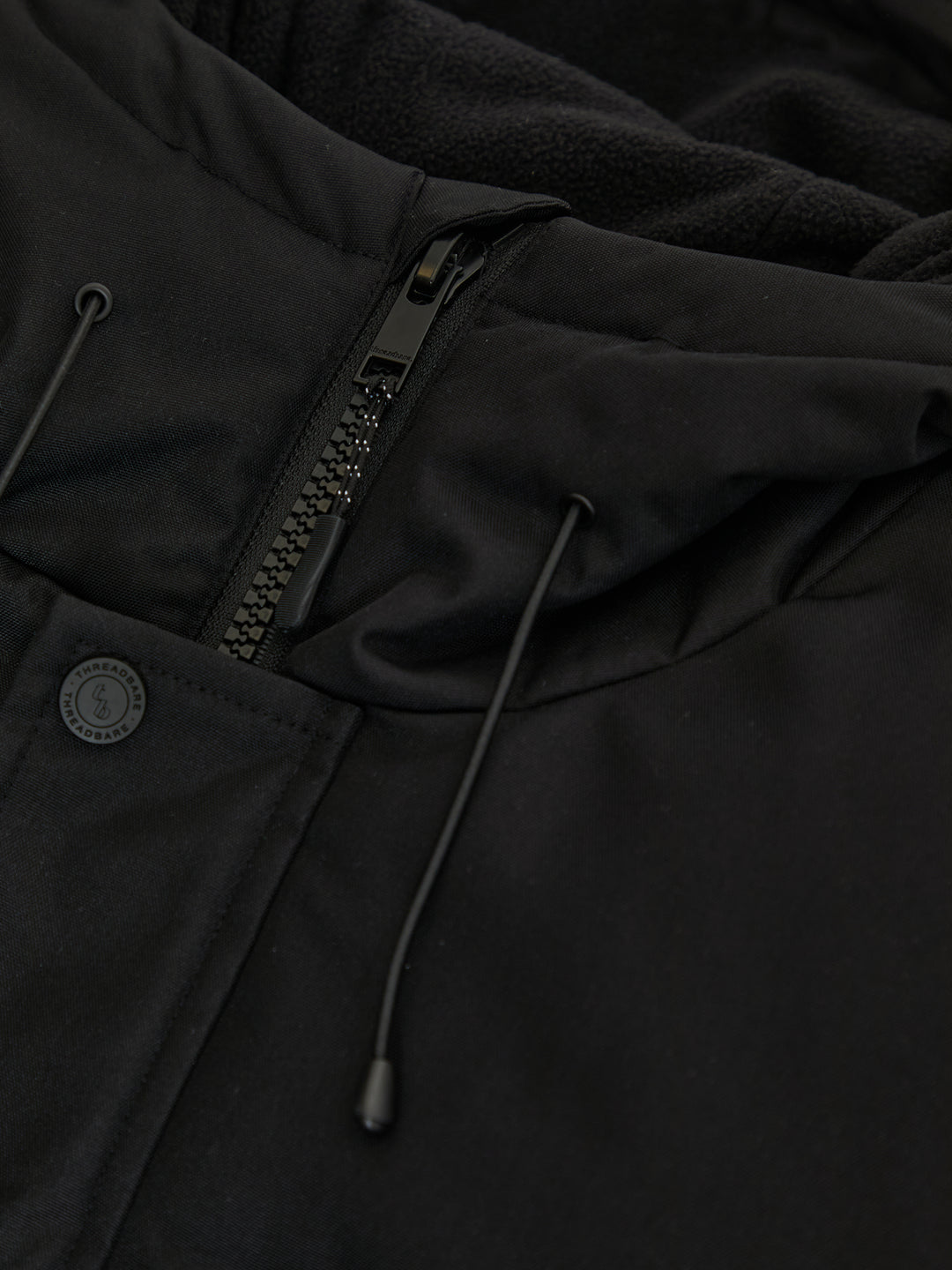 Black Longline Puffer Coat