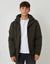Showerproof Padded Hooded Coat in Khaki Green