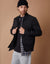 Black Lightweight Collared Zip Up Jacket