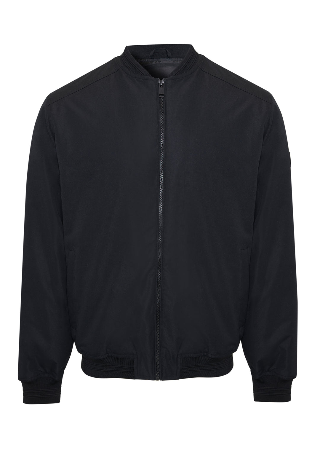 Black Padded Bomber Jacket