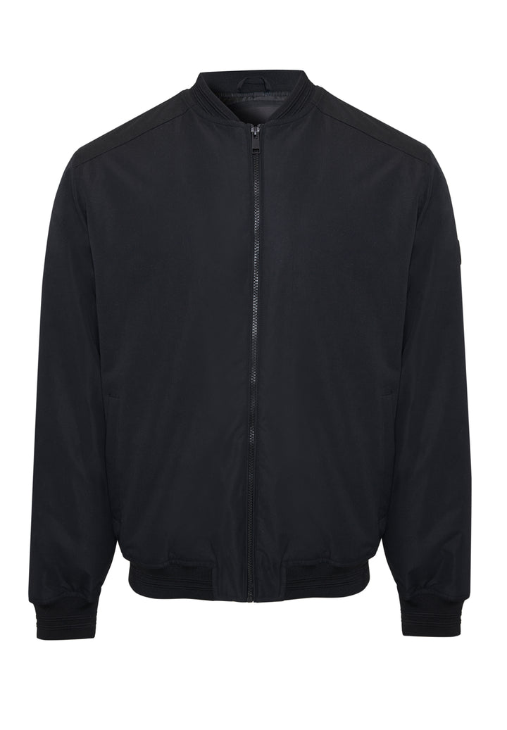 Black Padded Bomber Jacket