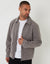 Taupe Faux Wool Collared Lightweight Utility Jacket