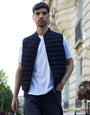 Black Quilted Hybrid Gilet