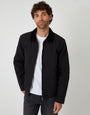 Black Zip-Through Lightweight Jacket With Quilting