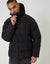 Black Ripstop Hooded Padded Coat