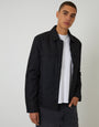 Black Showerproof Lightweight Collared Zip Up Jacket