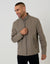 Taupe Showerproof Zip Up Harrington Jacket