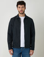 Navy Showerproof Lightweight Collared Zip Through Jacket