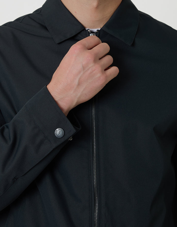 Navy Showerproof Lightweight Collared Zip Through Jacket