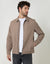 Taupe Showerproof Lightweight Collared Zip Through Jacket