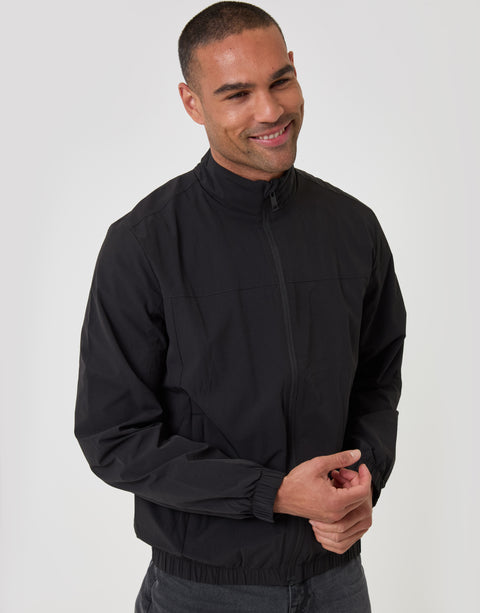 Threadbare Showerproof Ripstop Harrington Jacket - front view