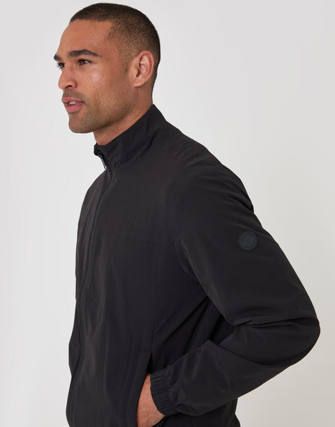 Threadbare Showerproof Ripstop Harrington Jacket - close up