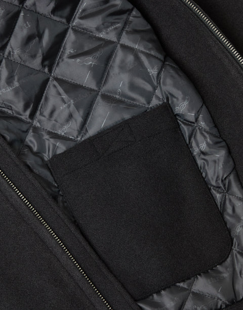 Threadbare Lightweight Collared Jacket in Black - pocket detail