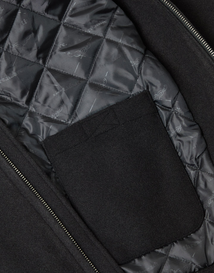 Threadbare Lightweight Collared Jacket in Black - pocket detail