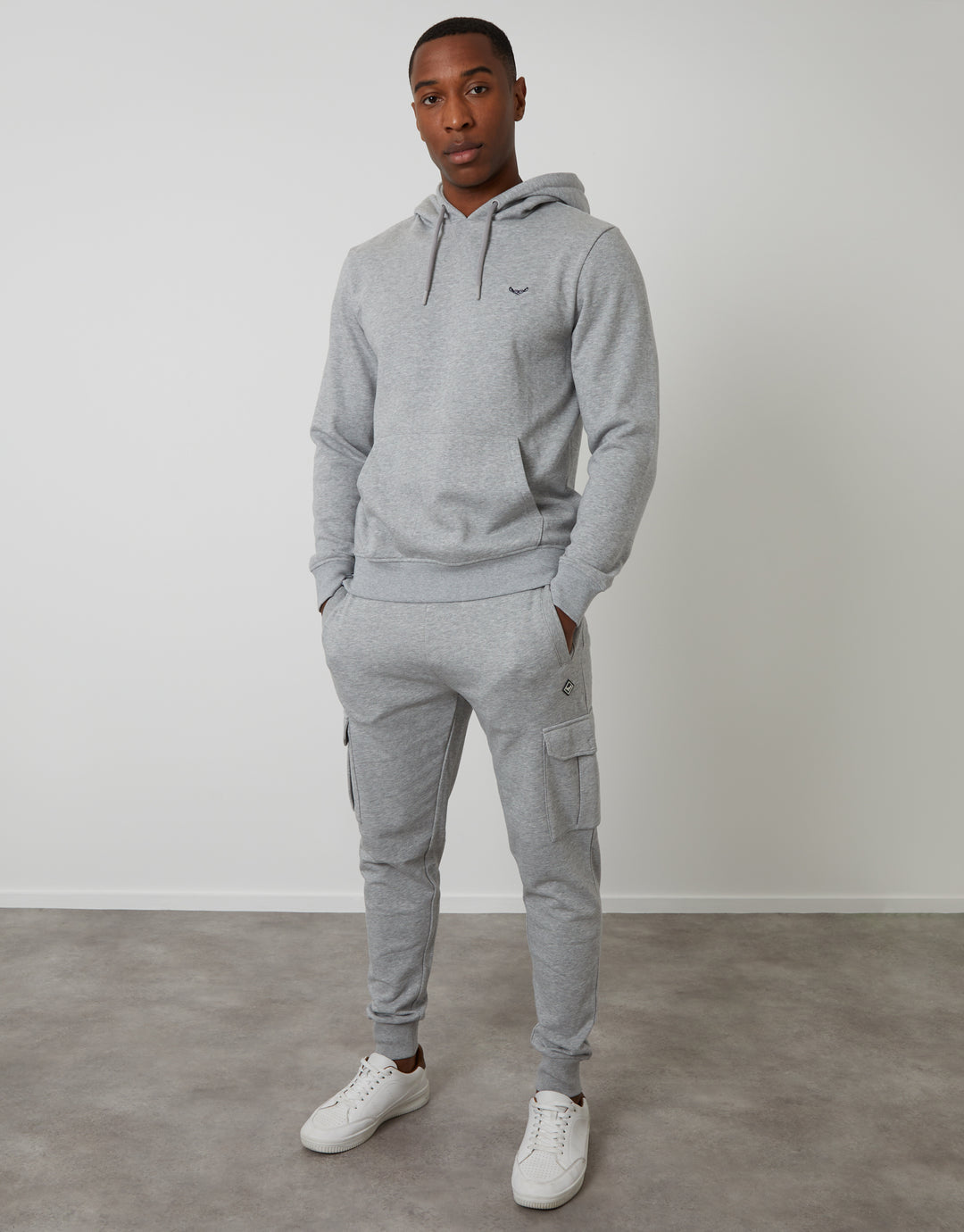 Grey Marl Overhead Hoodie
