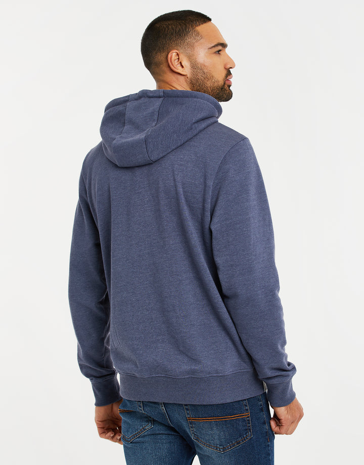 Denim Marl Blue Overhead Hoodie