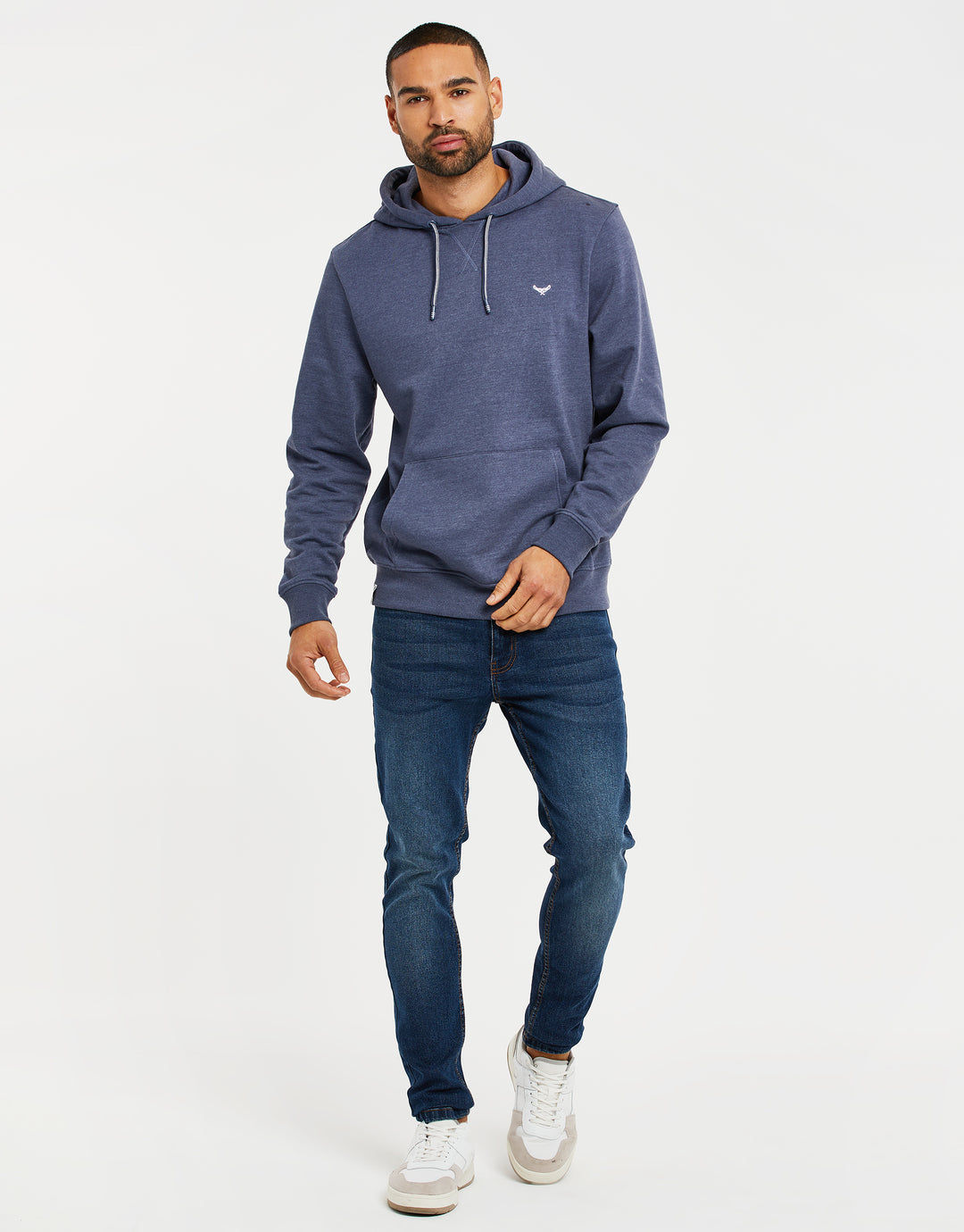 Denim Marl Blue Overhead Hoodie