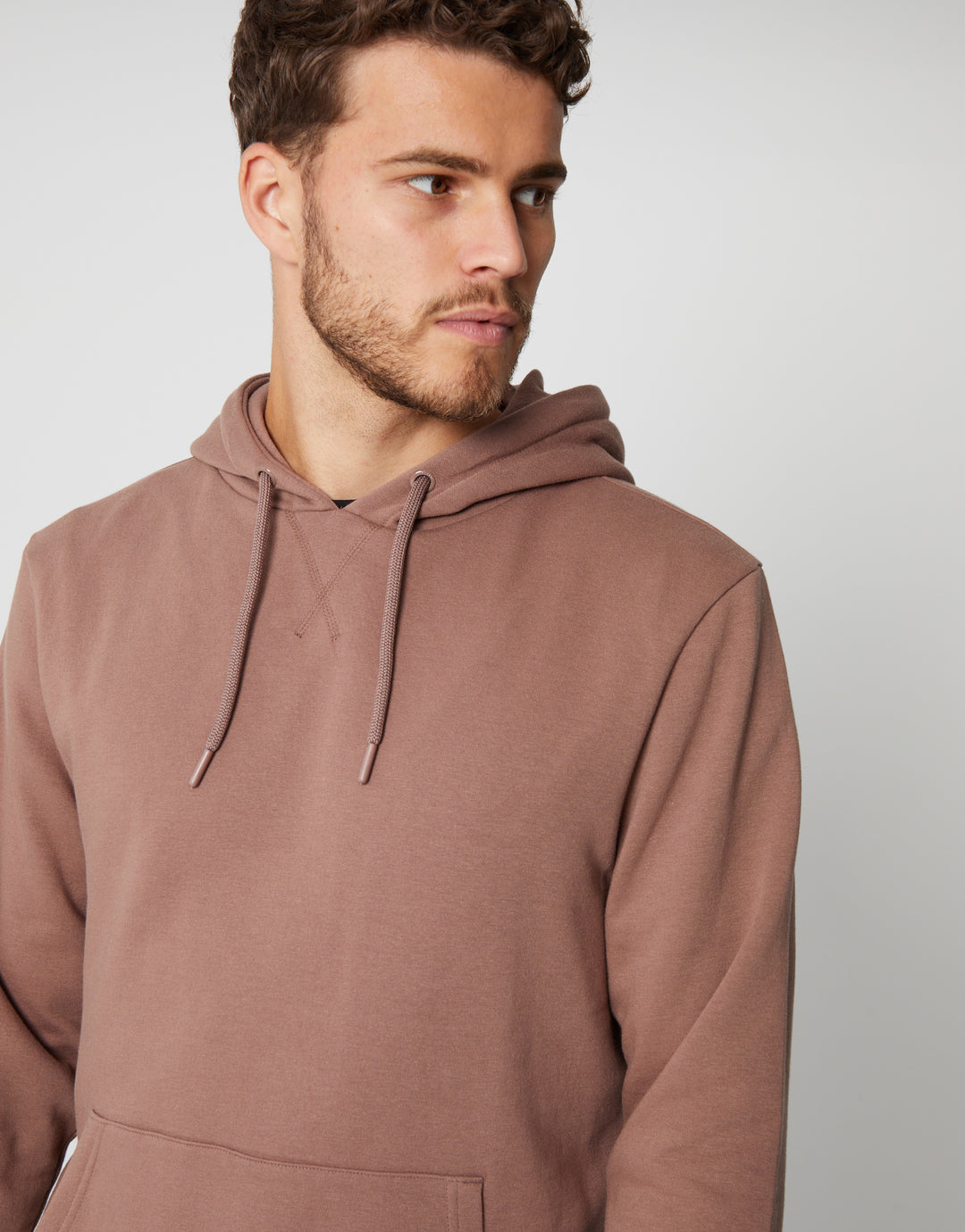 Mid Brown Overhead Hoodie