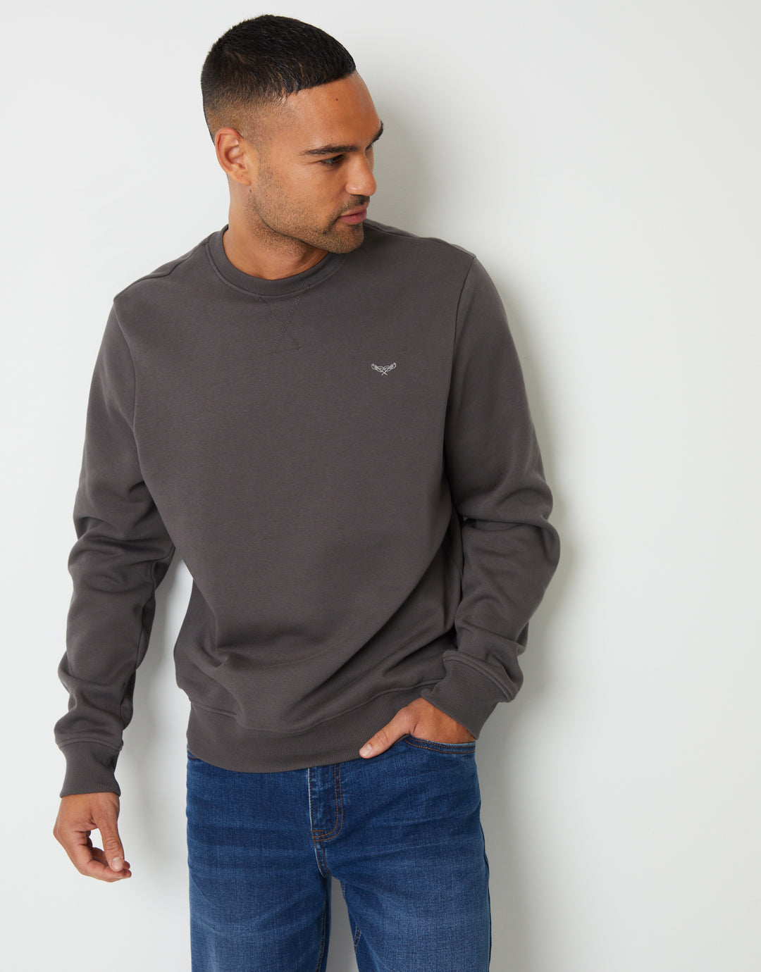 Slate Grey Crew Neck Sweatshirt