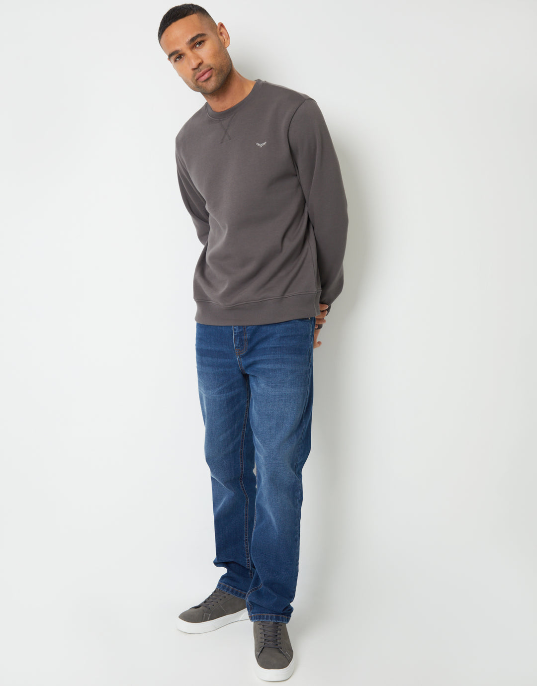Slate Grey Crew Neck Sweatshirt