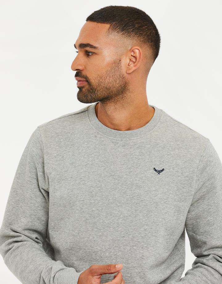 Grey Marl Crew Neck Sweatshirt