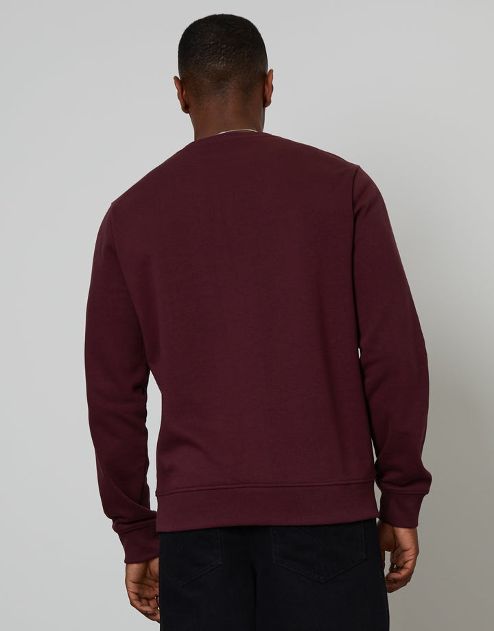 Burgundy Crew Neck Sweatshirt