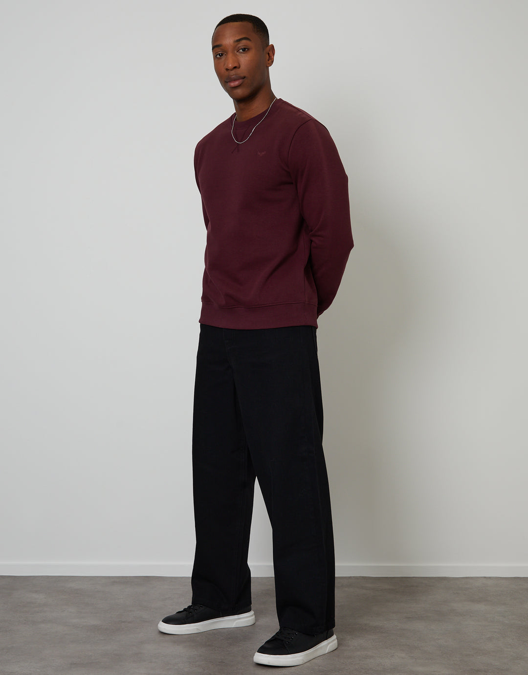 Burgundy Crew Neck Sweatshirt