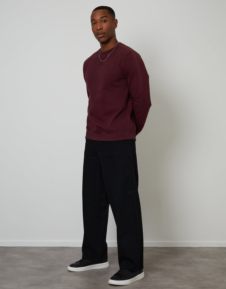 Burgundy Crew Neck Sweatshirt