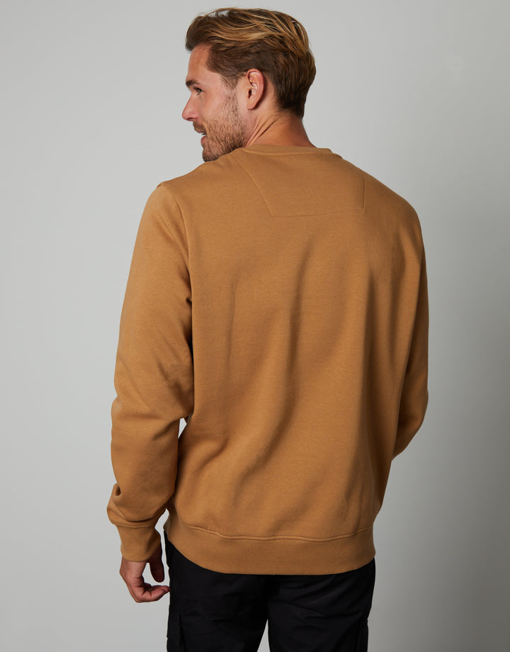 Camel Brown Crew Neck Sweatshirt