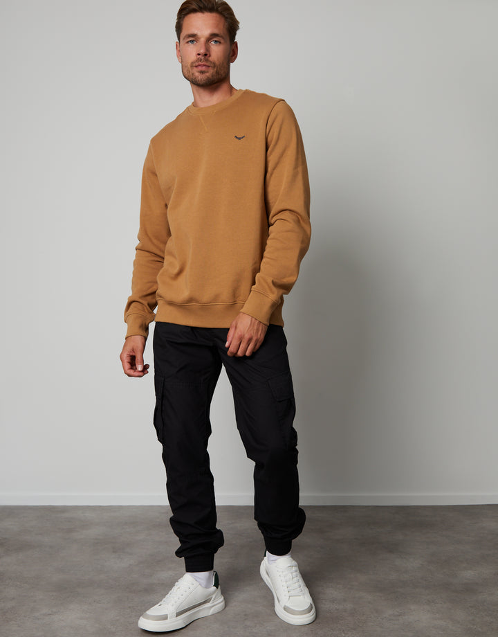 Camel Brown Crew Neck Sweatshirt