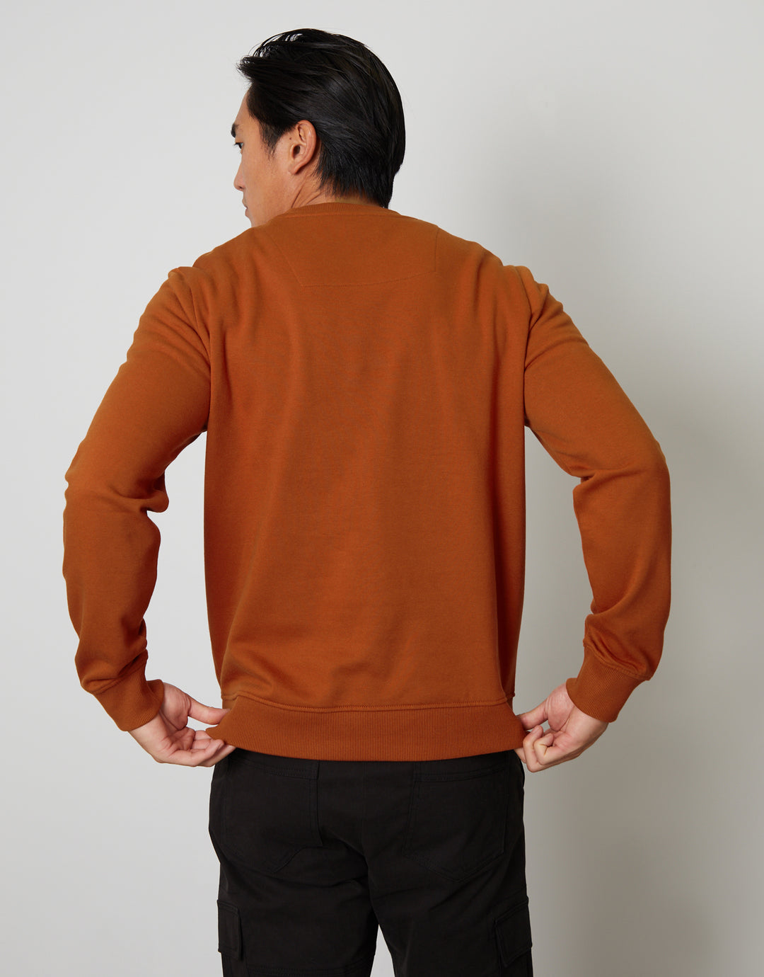 Orange Crew Neck Sweatshirt
