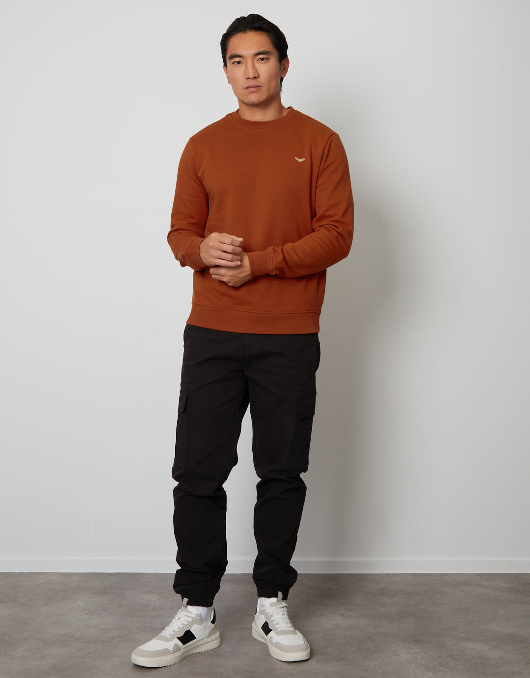 Orange Crew Neck Sweatshirt