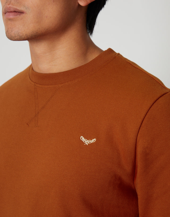 Orange Crew Neck Sweatshirt