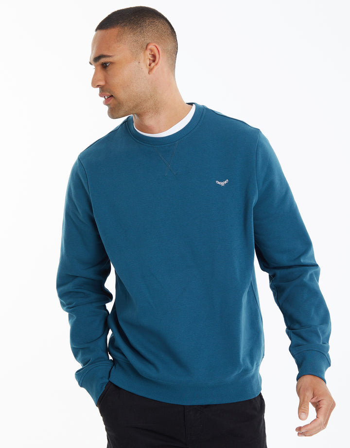 Ocean Blue Crew Neck Sweatshirt