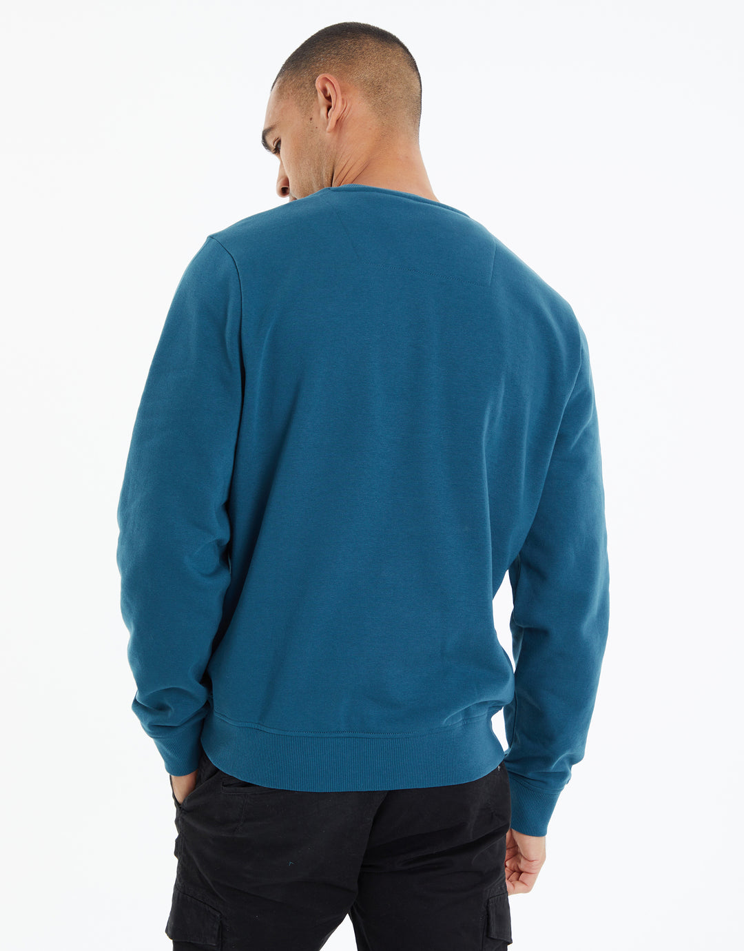 Ocean Blue Crew Neck Sweatshirt