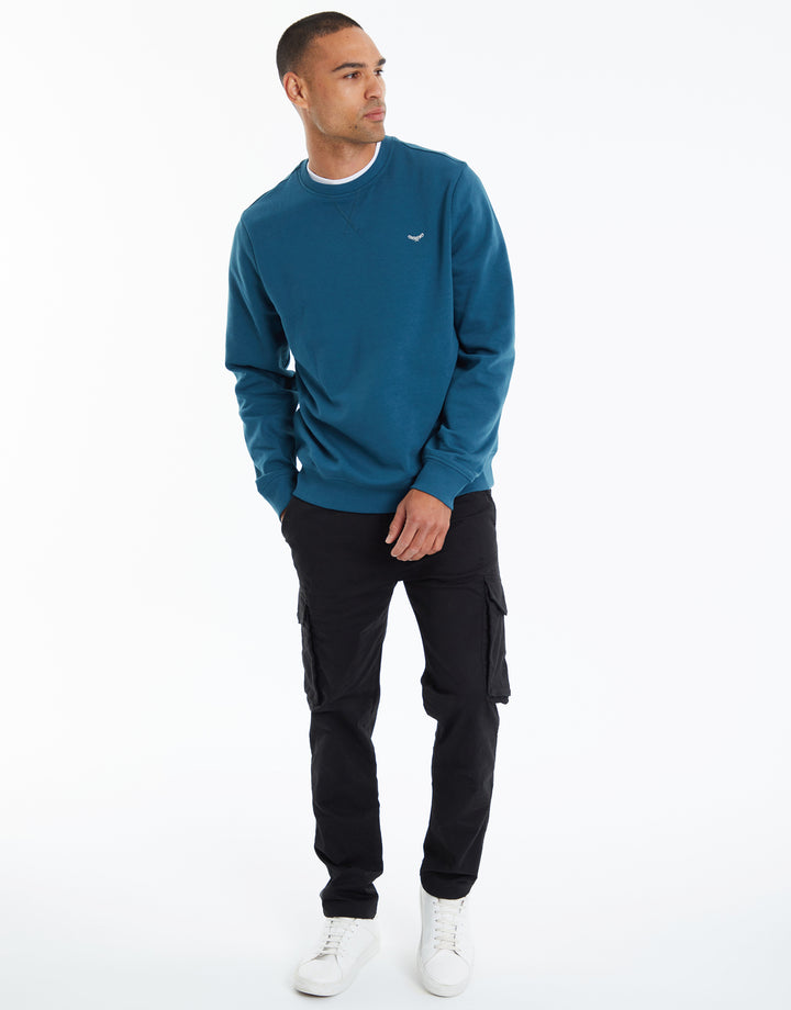 Ocean Blue Crew Neck Sweatshirt