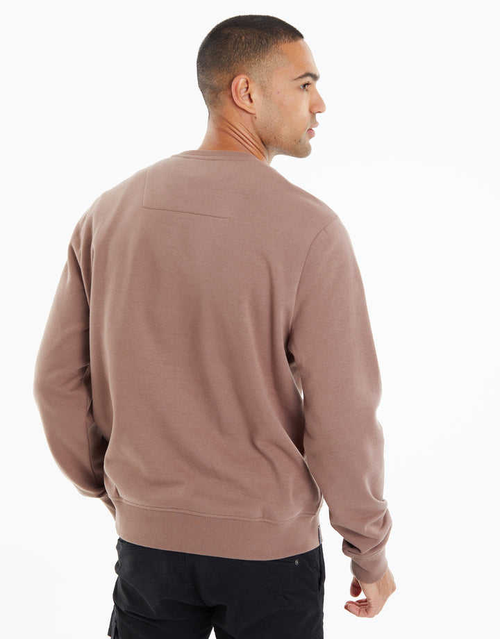 Deep Taupe Crew Neck Sweatshirt