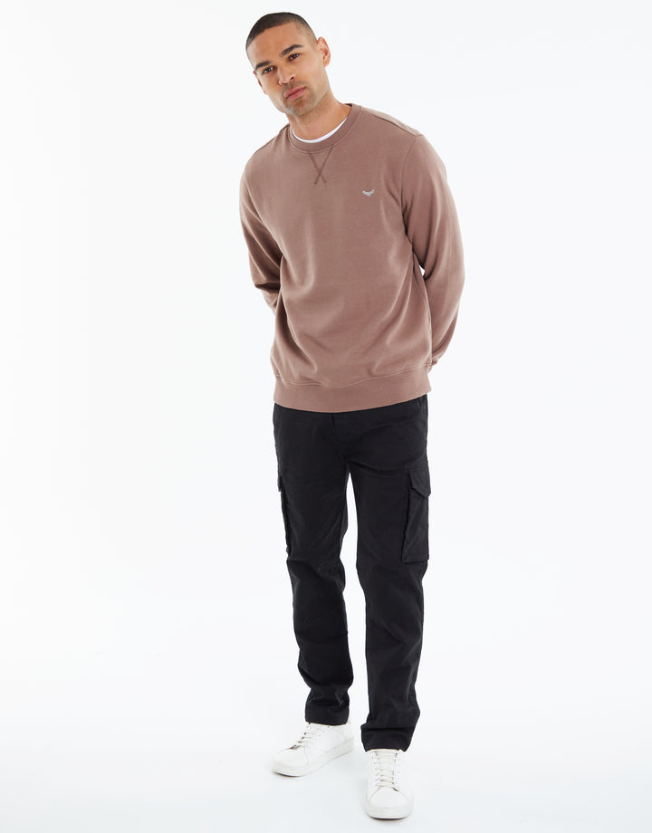 Deep Taupe Crew Neck Sweatshirt