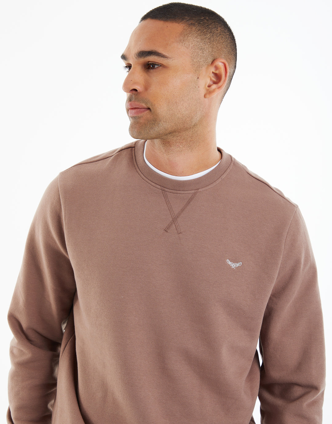 Deep Taupe Crew Neck Sweatshirt