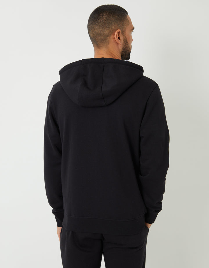 Black Zip-Through Hoodie