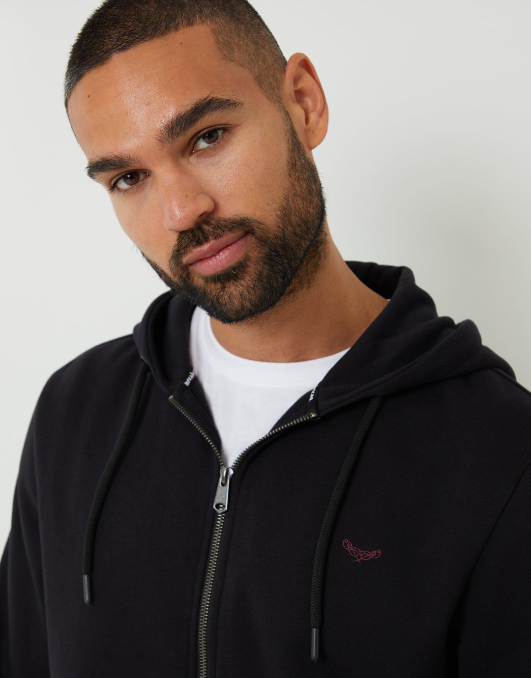 Black Zip-Through Hoodie